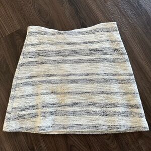 Topshop Size 6 Worn Once! Striped Cream & Gray Women's Skirt